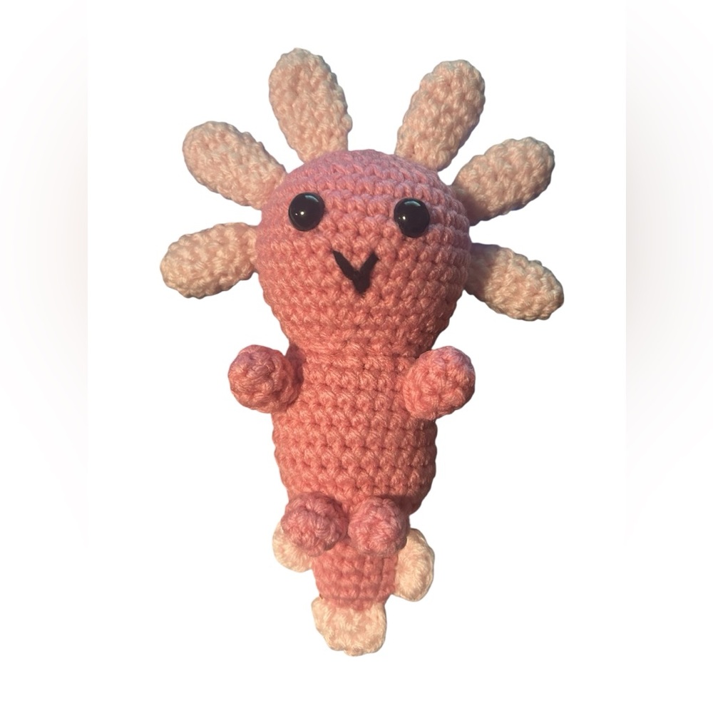 Pink and light pink Stuffed Axolotl Toy